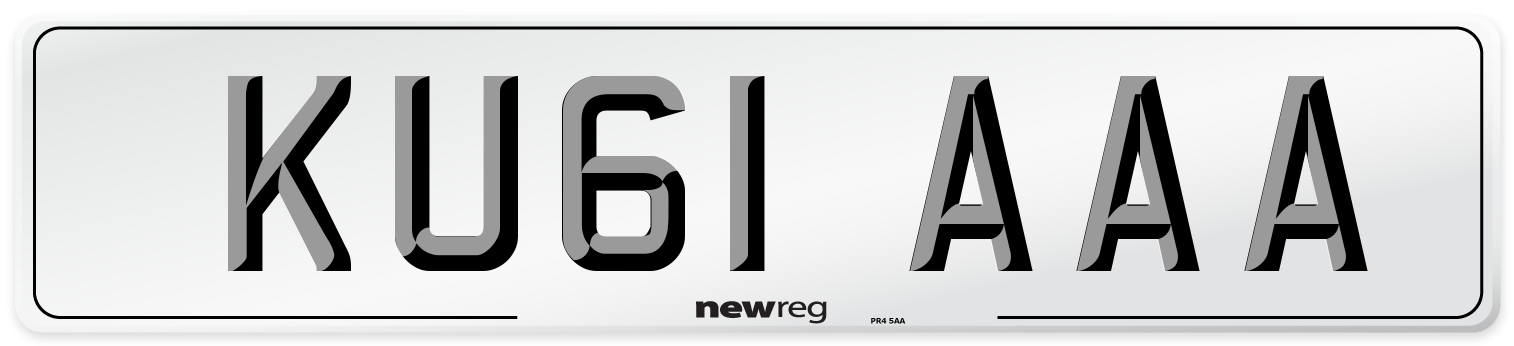 KU61 AAA Number Plate from New Reg